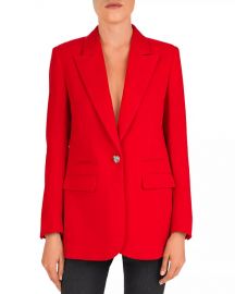 The Kooples Single Heart-Shaped Button Crepe Blazer Women - Bloomingdale s at Bloomingdales